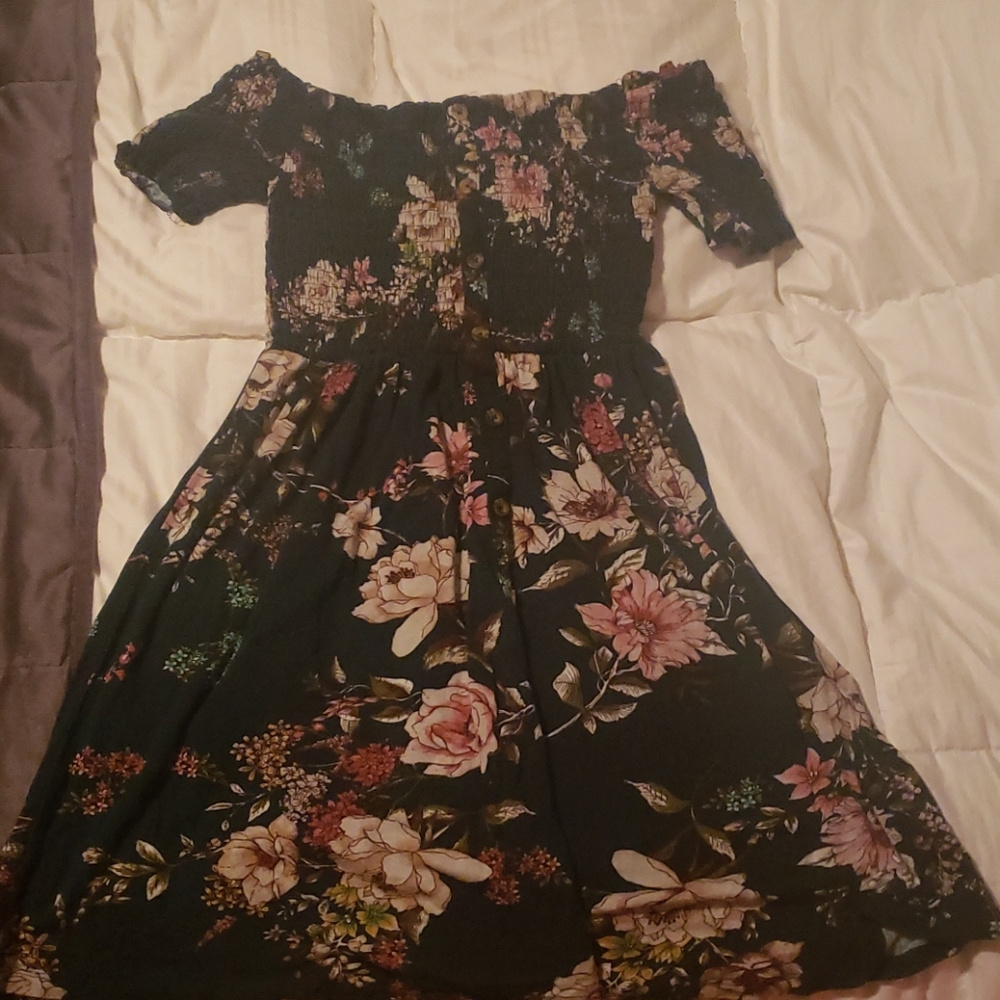 Floral off the shoulder dress